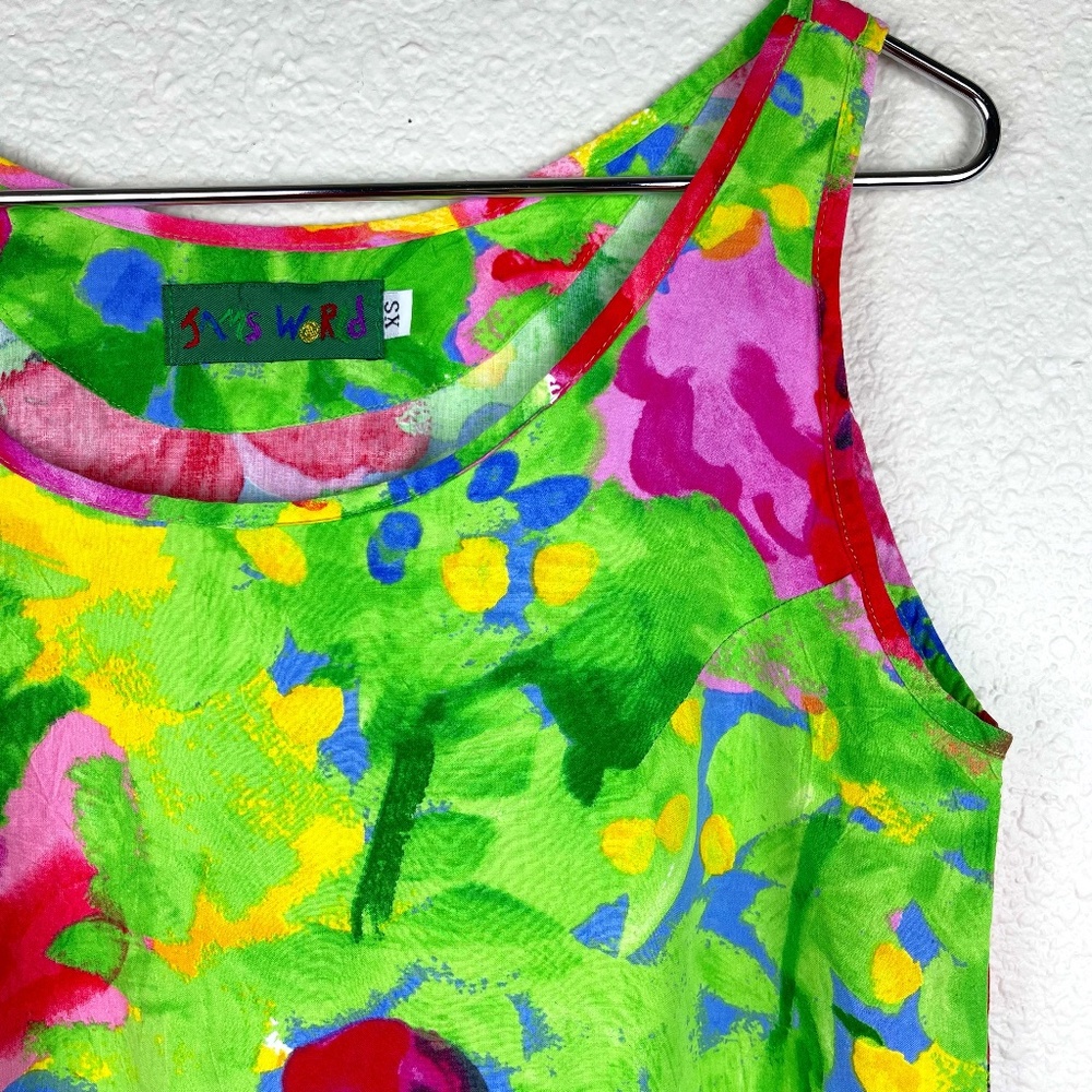 Jams World Bright Flower Friends Vintage Crop Top